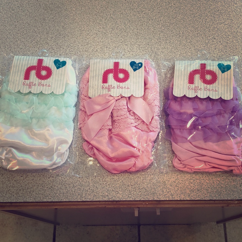3 Pairs of Size 3-6 Month RuffleBuns